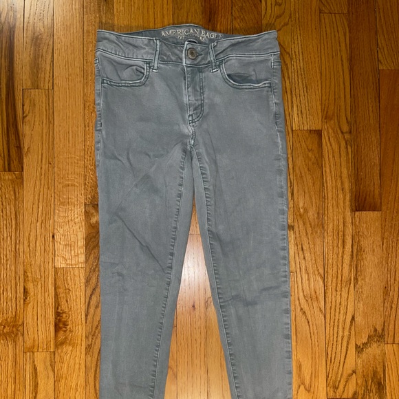 American Eagle Women's Green Super Stretch X Jeggings Size 4 - Picture 1 of 5